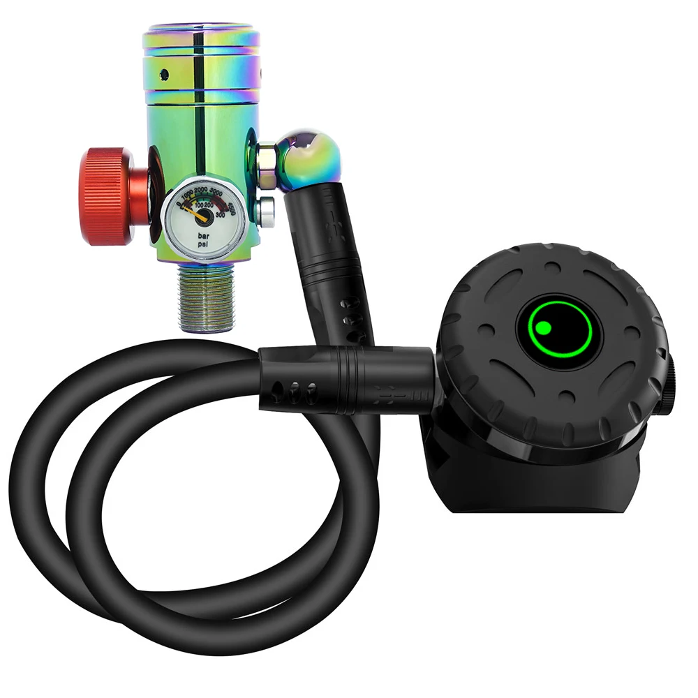

DEDEPU Color-plated Brass First-Stage Regulator,Plastic Second-Stage Regulator,Pressure Gauge for M18*1.5 Scuba Tank