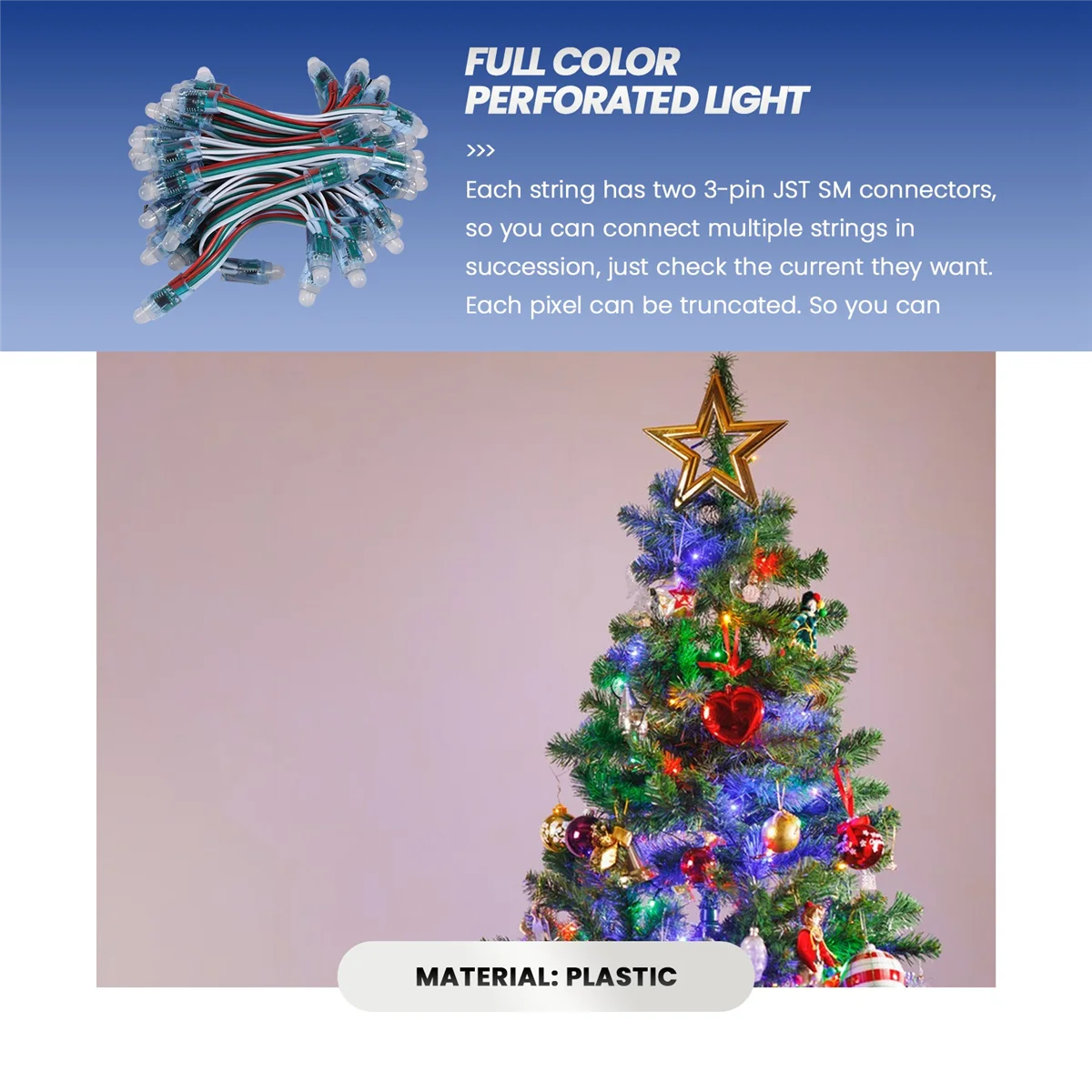 50 pièces WS2811 RGB LED Pixels lumière adressable individuellement 12mm diffusé numérique polychrome LED Module de Pixel lumière DC12V