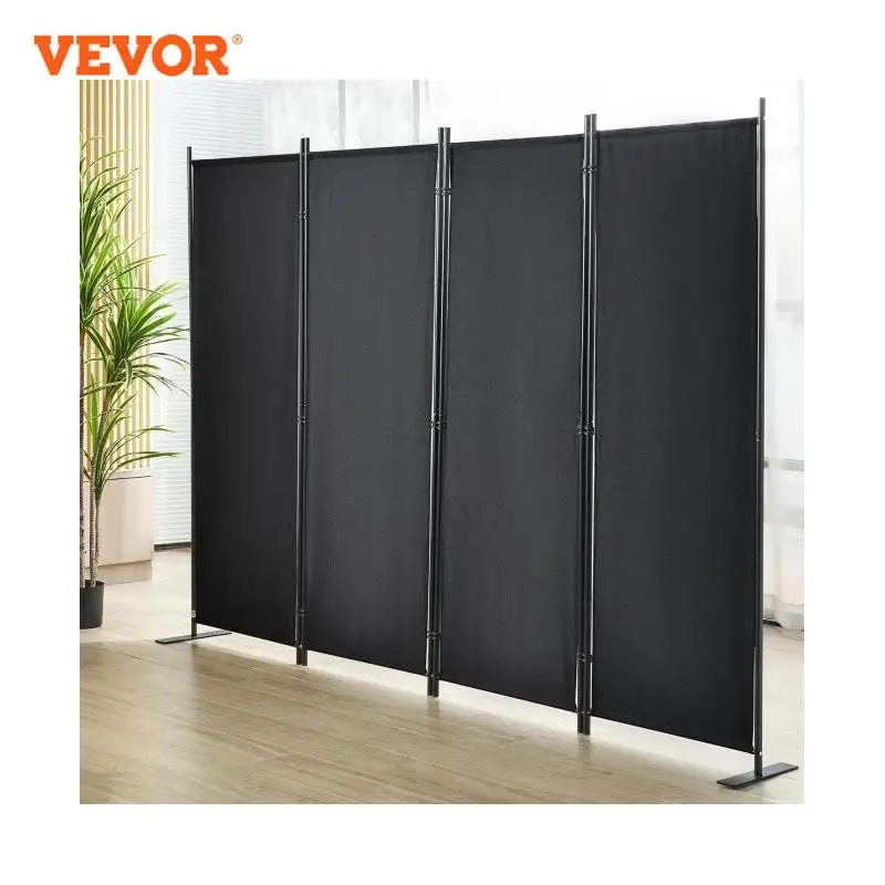 VEVOR 4/3/1 Panel Room Dividers Adjustable In Size & Height Freestanding & Foldable Privacy Screen Partition for Office Home