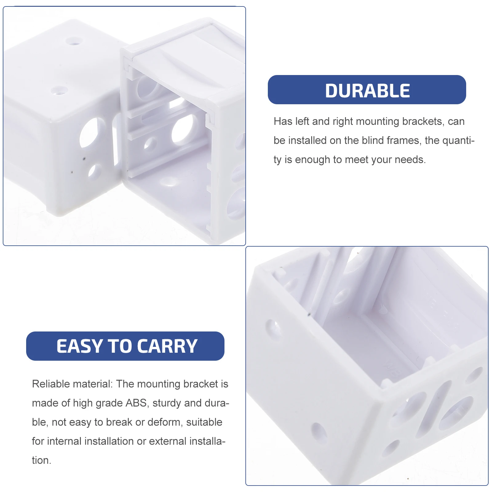 

30 Pcs Shutter Bracket Window Blind Blinds Brackets for Abs Holders Fittings Mounting