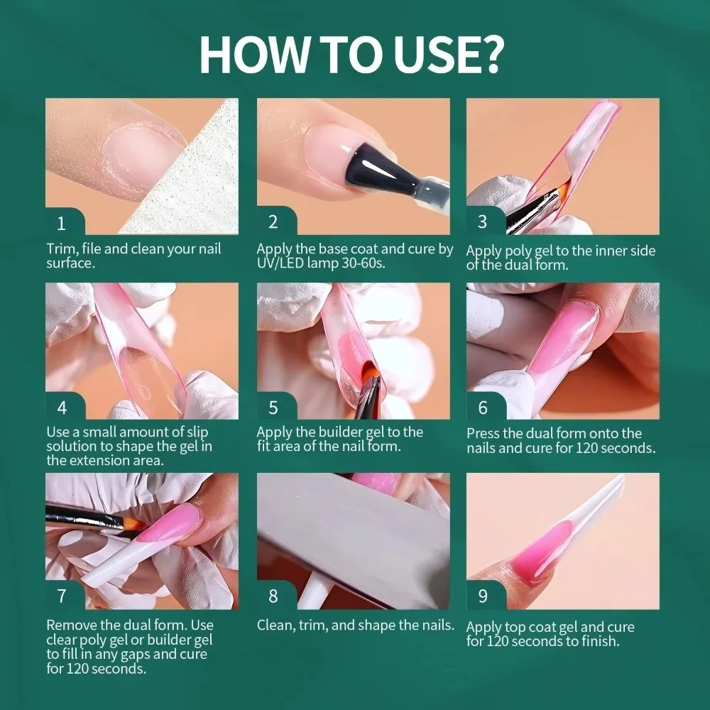 240 pçs forma de caixão sanduíche formas de unhas forma de amêndoa ultra-fino dupla face unhas falsas com linha auxiliar sem traço unhas falsas