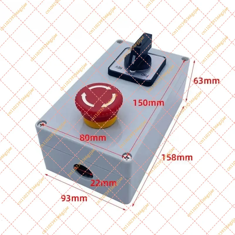 20A Cam Switch Forward Reverse 3-Phase Emergency Stop Push Button 10A NC for Lathe Chip Removal Machine, Replacement Part