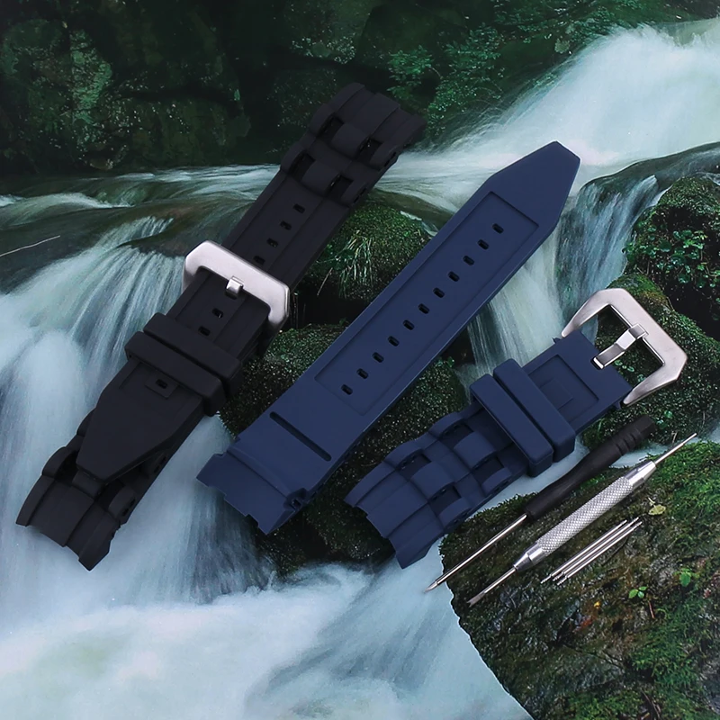 Correa de reloj de goma de silicona negra de 26mm para Invicta, pulsera de repuesto resistente al agua para hombre, Reserve Pro Diver Sport, herramienta gratuita
