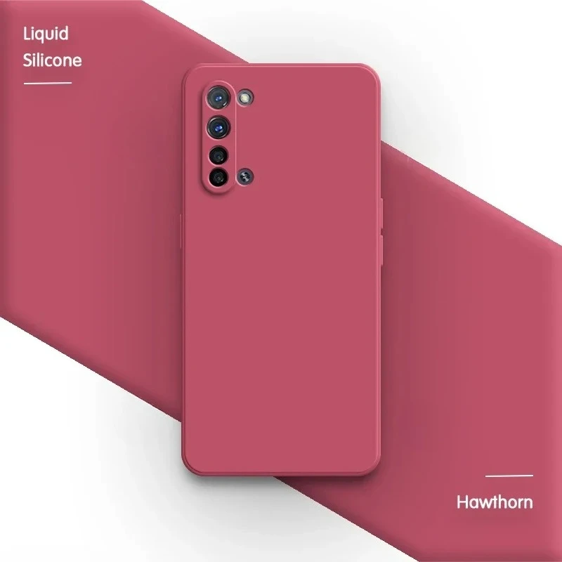 Coque de téléphone en Silicone liquide, étui arrière classique souple antichoc pour OPPO Find X2 Lite X2Lite 5G 6.4 pouces CPH2005