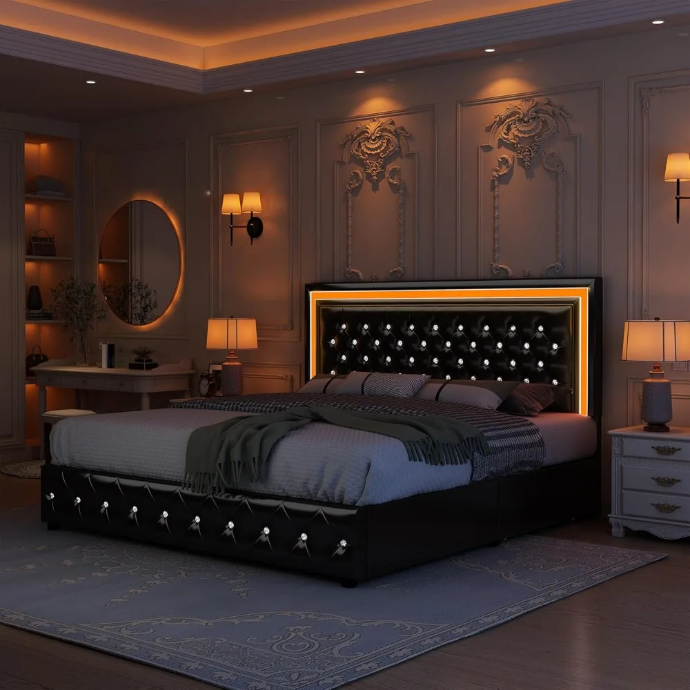 King Led Bed Frame …