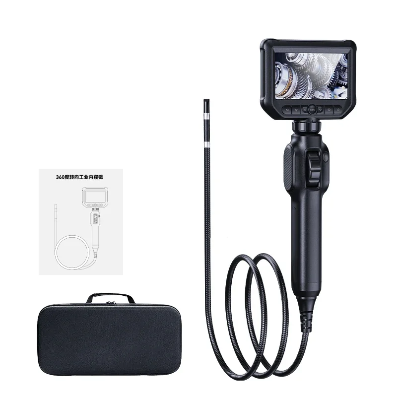 S43 IPS Auto Repair Tools Endoscope Inspection Camera Articulation Borescope 360 Degree Inspection Camera