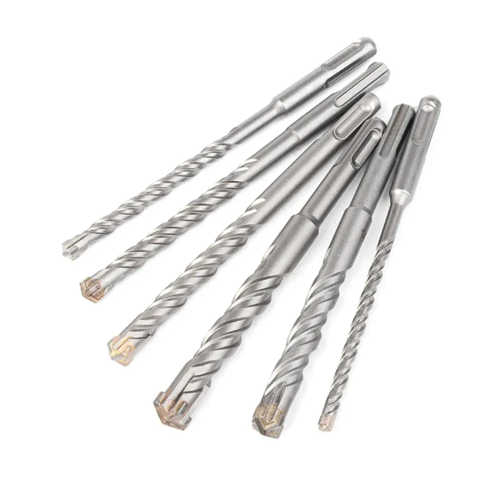 6pcs 160mm Electric Hammer Concrete Drill Bit Set Round Handle For Concrete Wall Brick Block Masonry Hole Saw Drilling