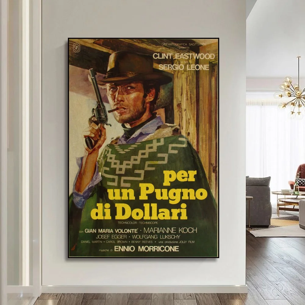 The Good the Bad and the Ugly Movie Classic Movie Posters Vintage Room Bar Cafe Decor Stickers Wall Painting
