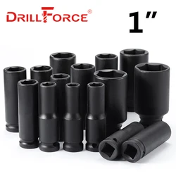 Drillforce 17-55mm Heavy Duty Deep Impact Wrench Socket Head 1