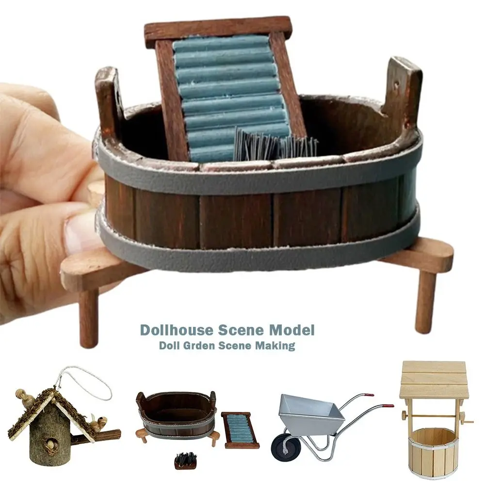 

1/12 Scale Dollhouse Scene Model Resin Doll Accessories Doll Grden Scene Making Playing House Micro Landscape