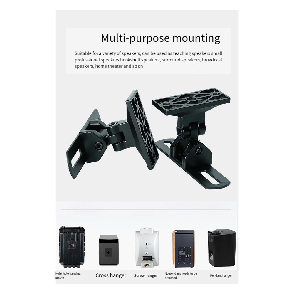 YSS-2PCS Wall Mounted Bookshelf Stand Studio Monitor Stands Wall-Mounted Mounting Brackets Shelf Bookshelf Easy Install Easy To