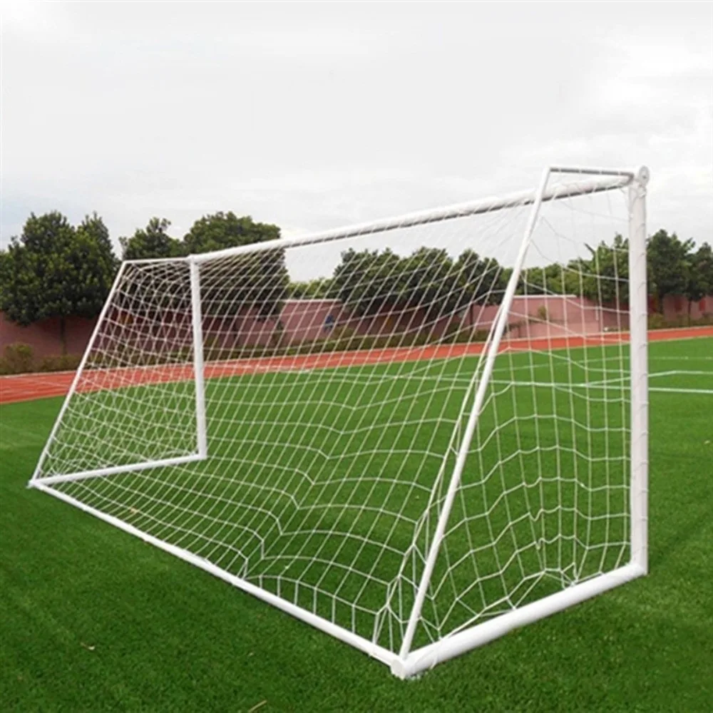 Rede de futebol de substituição para treinamento, malha de polipropileno, fácil configuração, rede de gol de futebol, à prova de intempéries, tamanho integral