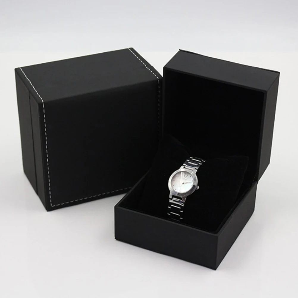 

Pu Watch Box Elegant Storage Organizer For Wristwatches Jewelry Cufflinks Rings Brooches Necklaces Dustproof Scratch