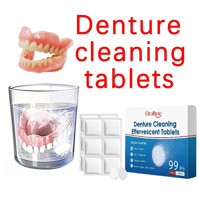 Denture retainer cleaning pad travel gear teeth clamp cleaning pad suitable for sensitive gums, stain removal, and fresh breath