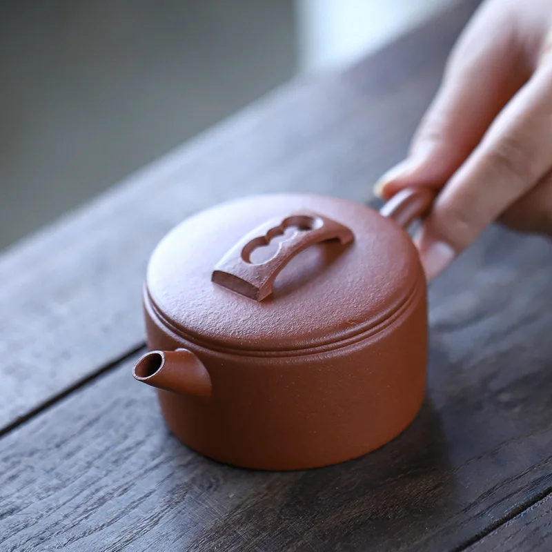 150cc Chinese Yixing Zisha Purple Clay Thin Tea Pot JiangpoNi Handmade Hanwa Teapot