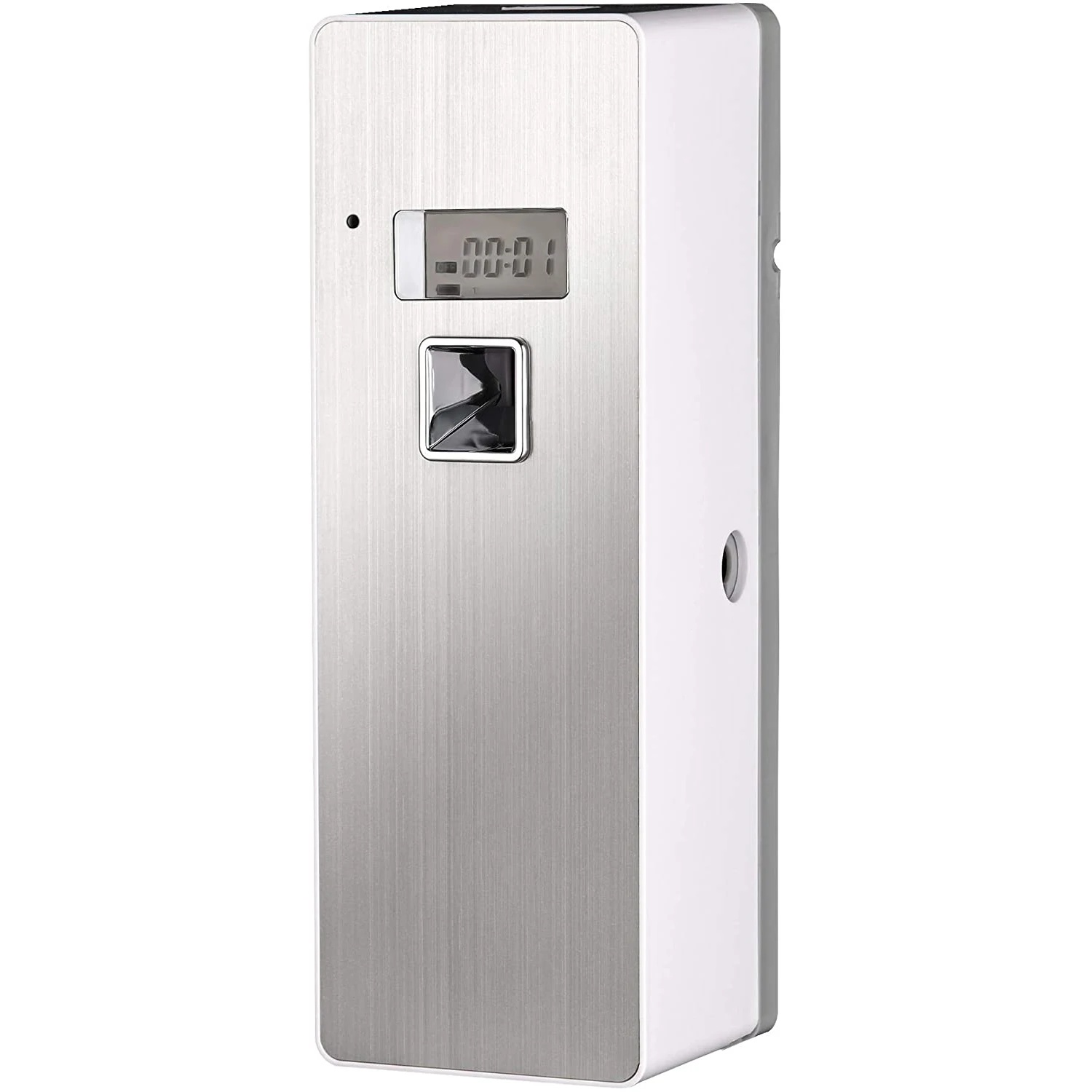 Free Standing Wall-Mounted Home Odor Neutralizing Automatic Air Freshener Fragrance Aerosol Spray Dispenser Silver