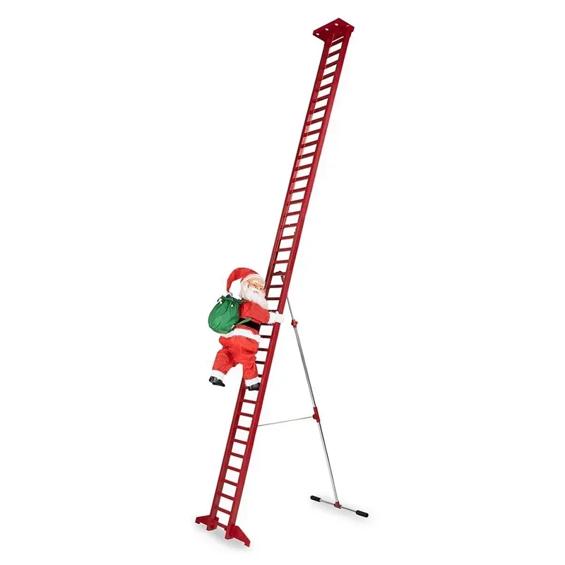 Large Christmas decorations Electric climbing ladder Santa Claus shopping mall Hotel scene layout Lobby outdoor