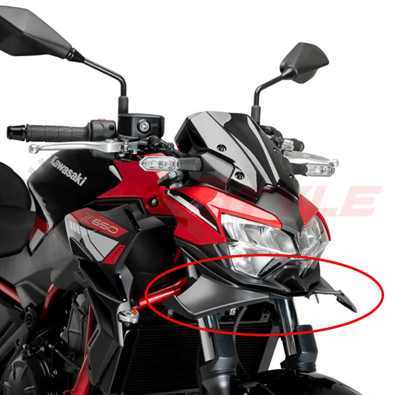 

Fit For KAWASAKI Z650 20-24 Motorcycle Sport Downforce Naked Forntal Spoilers Aerodynamic Wing Deflector