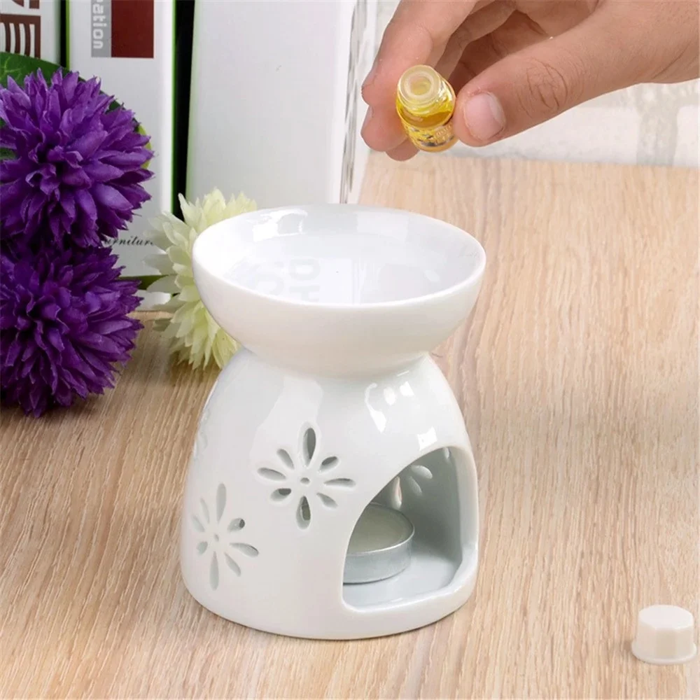 Tealight Candle Holder Essential Oil Burner Diffuser Incense Oil Burner Fragrance Night Lamp Ceramic Incense Burners