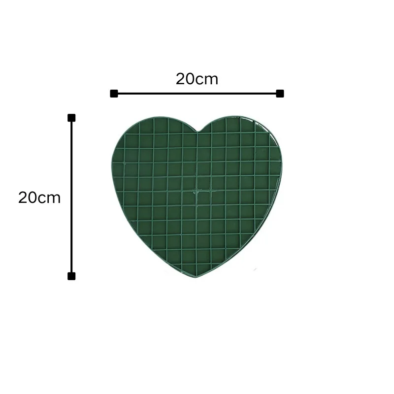 Single Heart Artificial Plastic Frame Sucker With Flower Foam Mud For Wedding Party Floral Arrangement Car Decoration