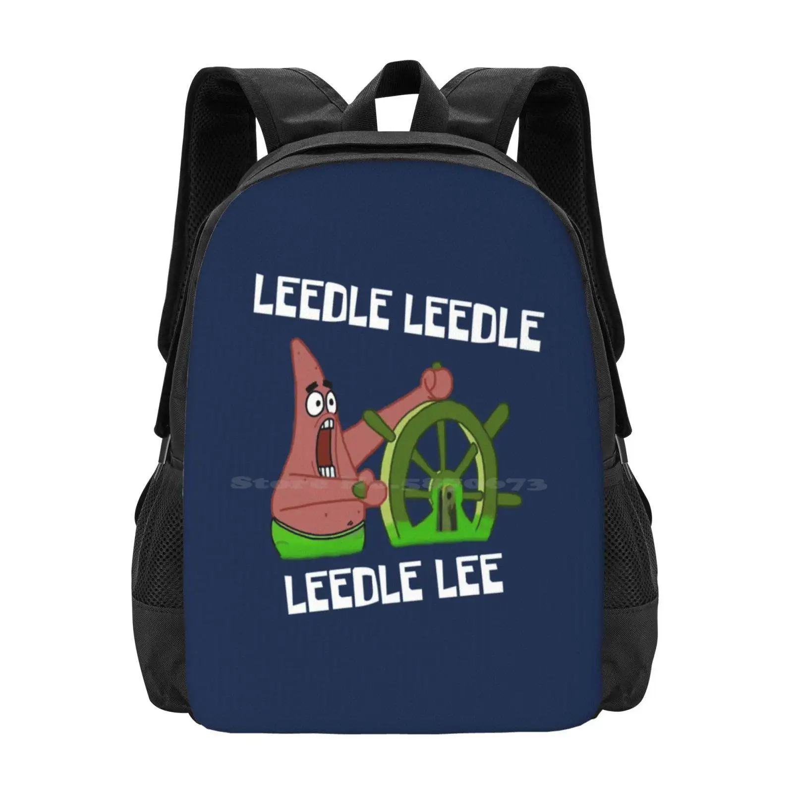 Leedle Leedle Leedle Lee Pattern Design Bagpack School Bags Patrick Star Squidward Tentacles Mr Krabs Plankton Sandy Cartoons