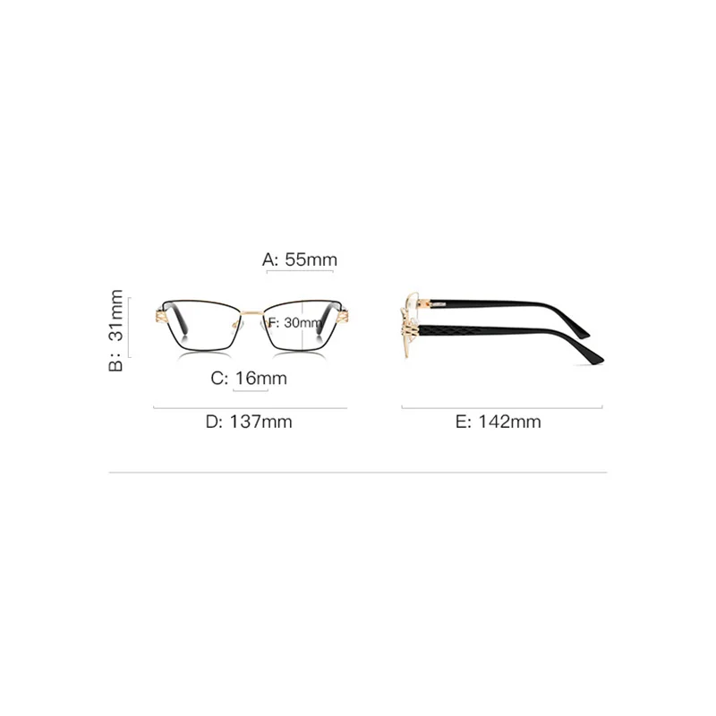 Logorela 3170 ผู้หญิงแว่นตา Anti-Blue Light Photochromic แว่นตาสายตาสั้นสายตายาว Progressive แว่นตา