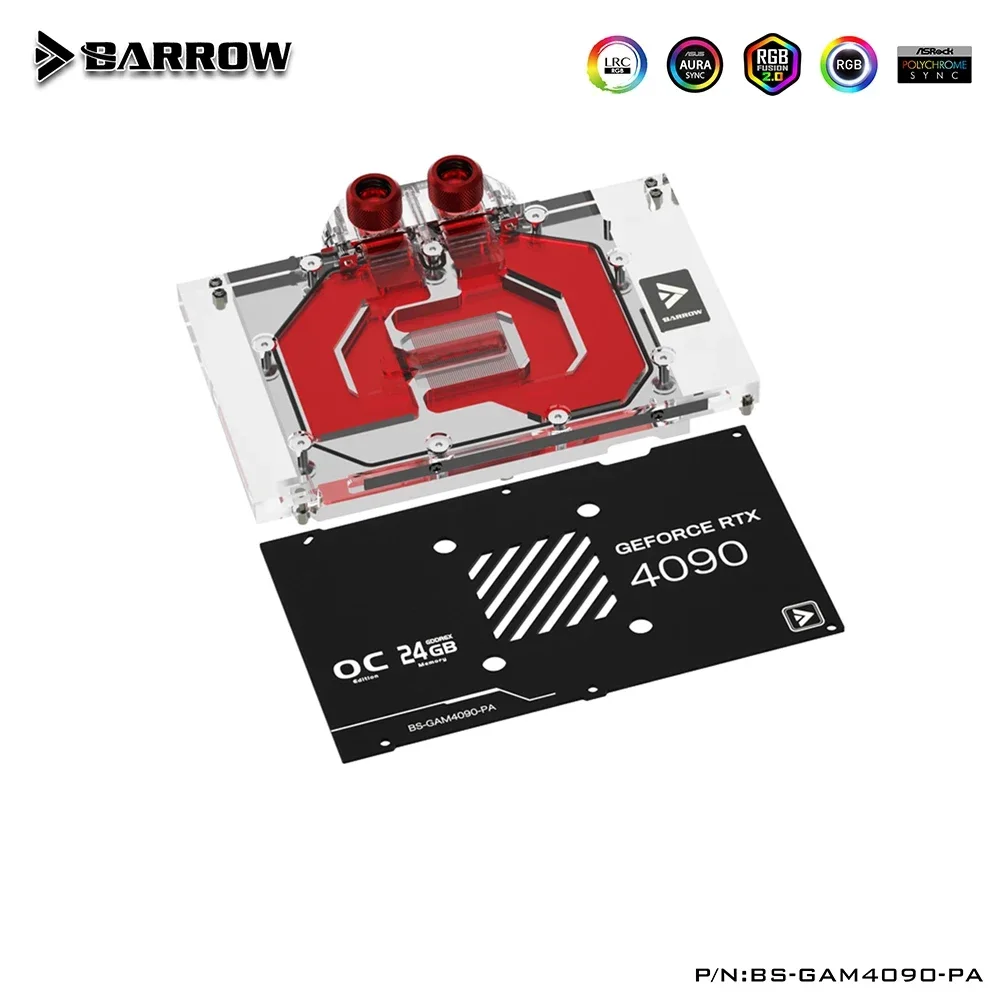 Barrow GPU Water Block For Galax RTX 4090 Metal Master OC / Gainward RTX 4090 OC /Colorful Battle Axe RTX 4090 Deluxe Edition