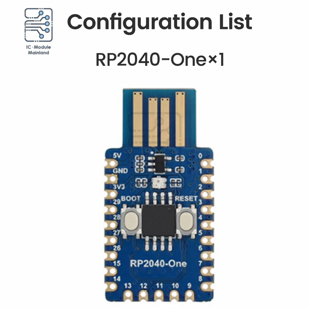 

RP2040-One 4MB Flash MCU Board Based On Raspberry Pi RP2040 Microcontroller Chip Type-A MicroPython