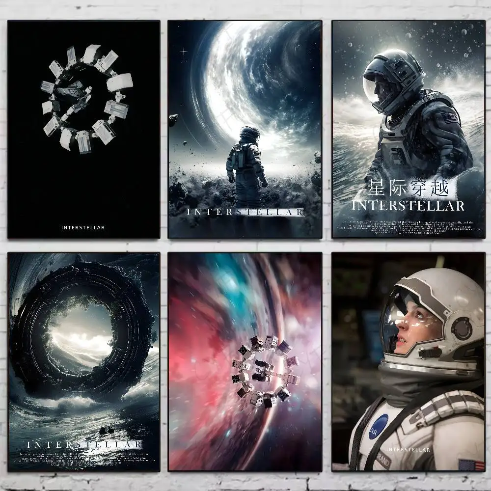 ملصق أفلام كلاسيكية I-Interstellar عالي الدقة جدار لاصق مقاوم للماء لغرفة المعيشة المنزلية وغرفة النوم والديكور الجمالي #1