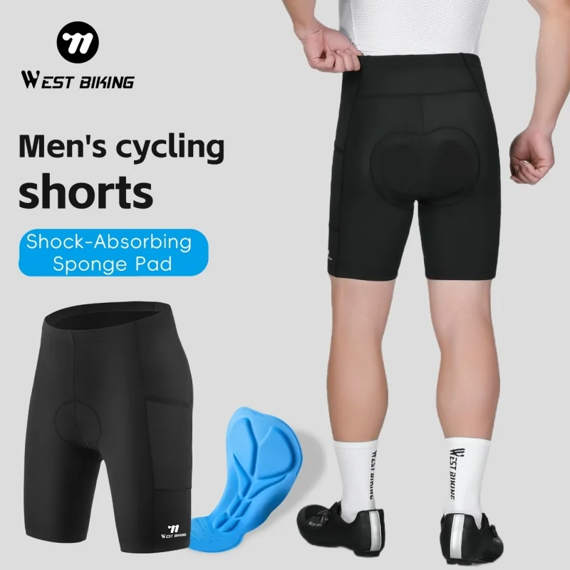 

WEST BIKING Men's Cycling Shorts Breathable Sport Compression Elastic Tights Outdoor Sports Motorcycle Short Pants Equipment