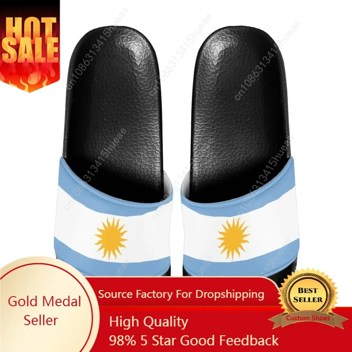 

Belidome Summer Women Shoes Flag Of Argentina Design Casual Fashion Slippers for Ladies Non Slip Casual Beach Slides Shoes Woman