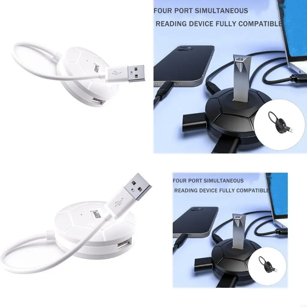 

4X7E 4Port USB Expansion Dock Highly speed Transmission USB2.0 Hub Extender For Stable Device Connectivity Transmission