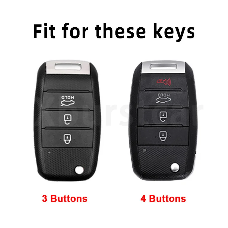 3/4 Buttons Flip Remote Control Shell Cover for Kia Rio Optima Sportage Sorento Soul Ceed Cerato Forte Seltos TPU Car Key Case