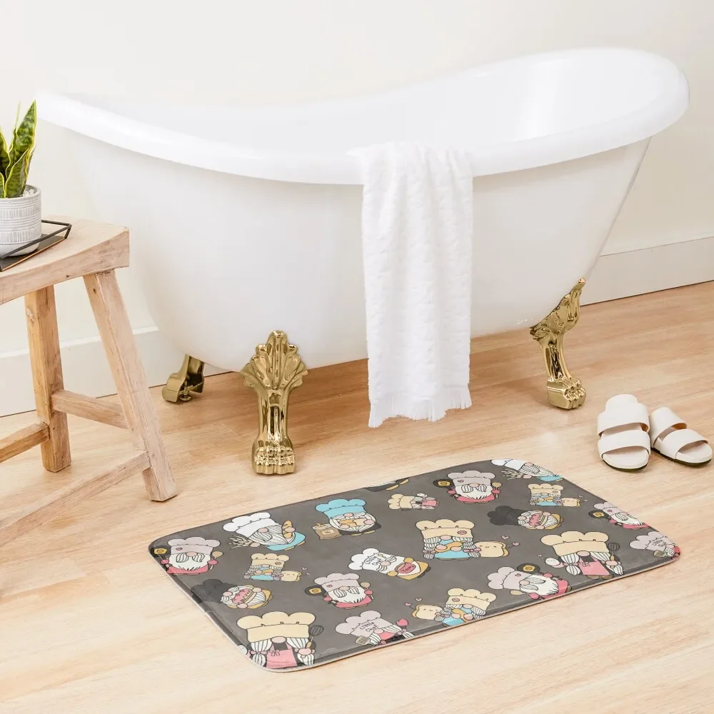 Too Many Gnomes - Little Thanksgiving Chef Bath Mat House Entrance DoorFor The Door Mat