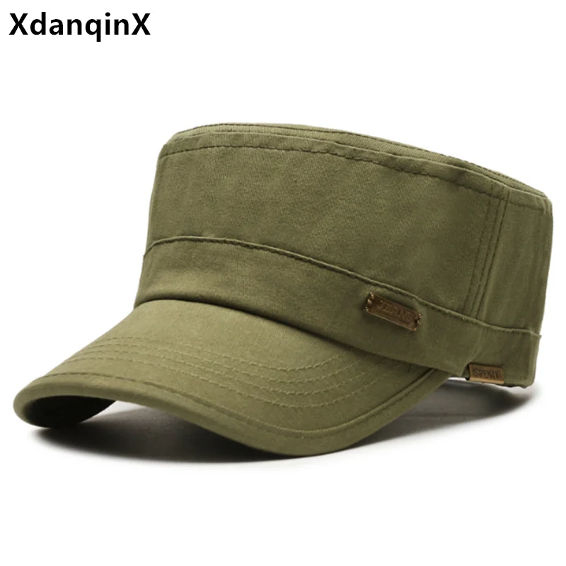 

New Autumn Flat Caps For Men Washable Cotton Military Hats Golf Cap Men's Camping Fishing Hat Casual Sports Cap Snapback Cap