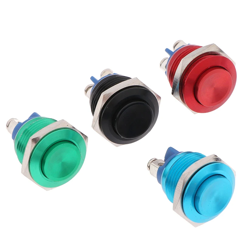 1Pc 16mm Waterproof Mount Button Switch Momentary Push Button Switch Screw Terminal