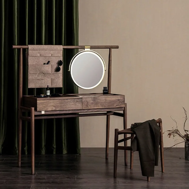

Aesthetic Organizer Dressing Table Minimal Desings Metal Luxury Wooden Dressers Mirror Storage Comoda Pra QuartoSalon Furniture