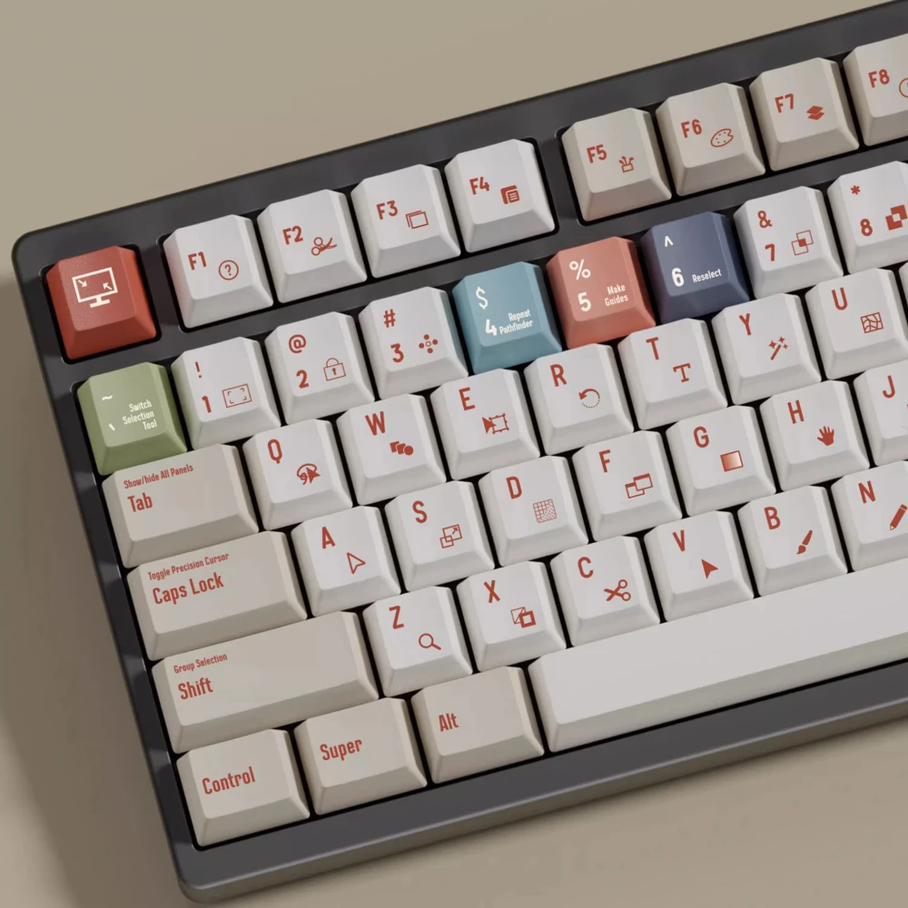 155 Keys AIer Keycaps Cherry Profile Keycap Dye Sublimation  Keycap For MX Switch Mechanical Keyboard Split Spacebar