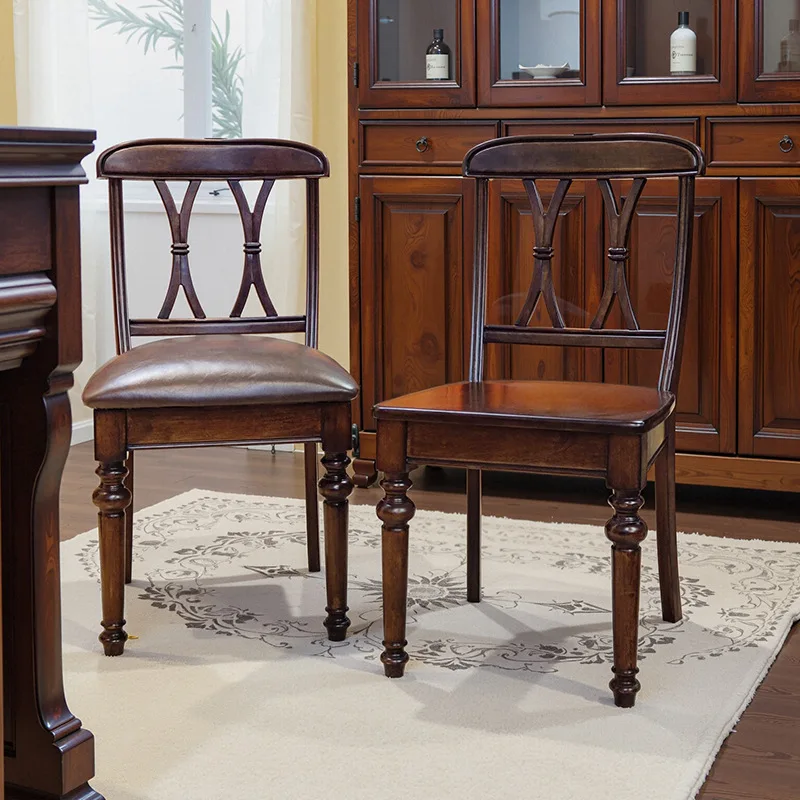 Mahogany core wood all-solid wood dining chairs, dining chairs, dining chairs, upholstered chairs AB349