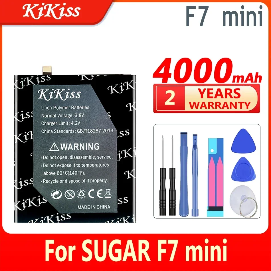 

4000mAh KiKiss High Capacity Battery For SUGAR F7 mini F7mini Mobile Phone Batteries