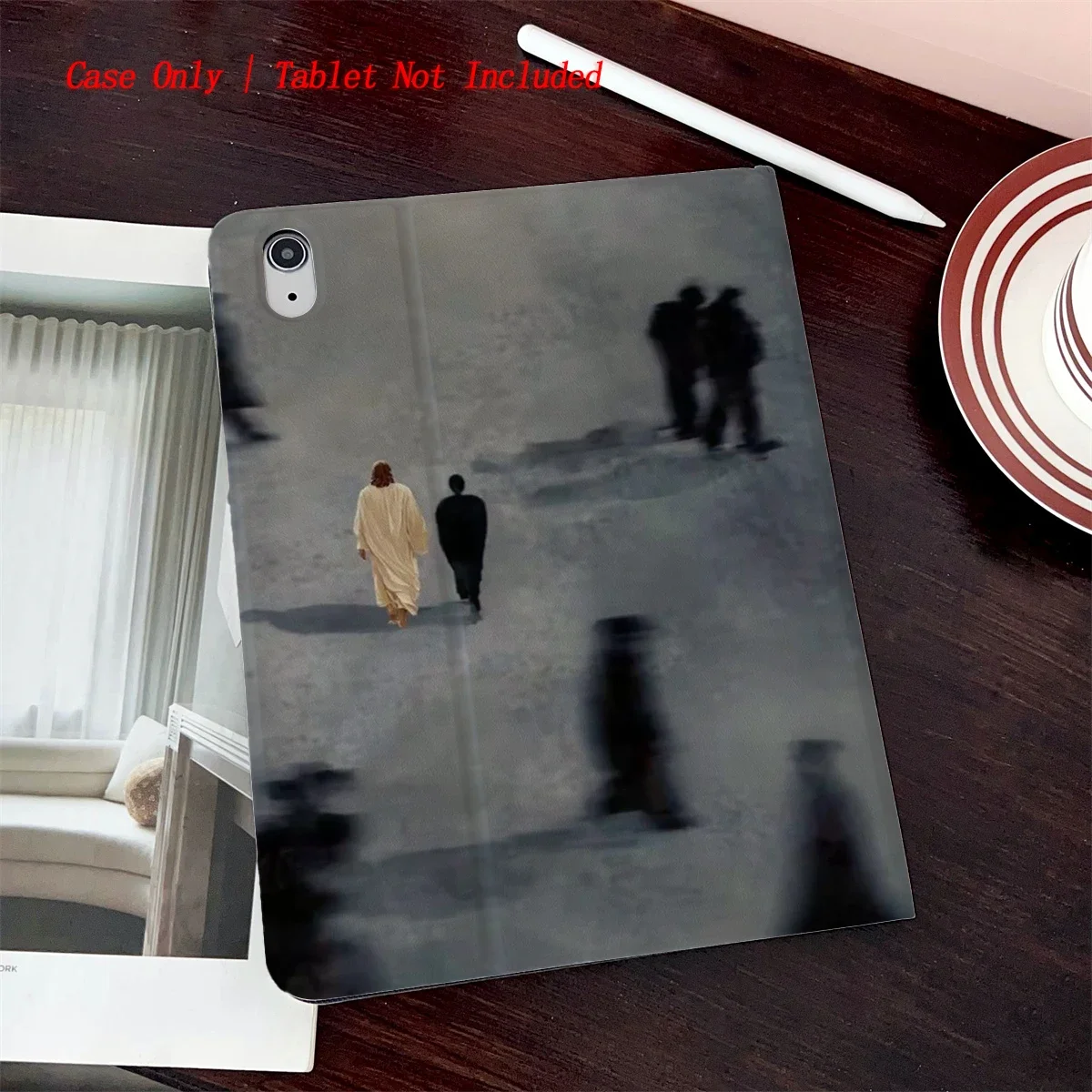 

8 Fresh Style Printed iPad Case, 360° Rotating Stand & Pen Slot,Book Style, Auto Sleep/Wake, Compatible with Various Apple iPads