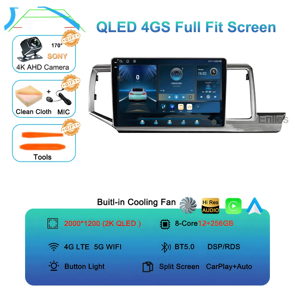 Android 16 Navigation NO 2DIN Carplay Auto Head Unit Screen For Honda Stepwgn 2009 - 2015 Radio Stereo Multimedia Car Player GPS image 3