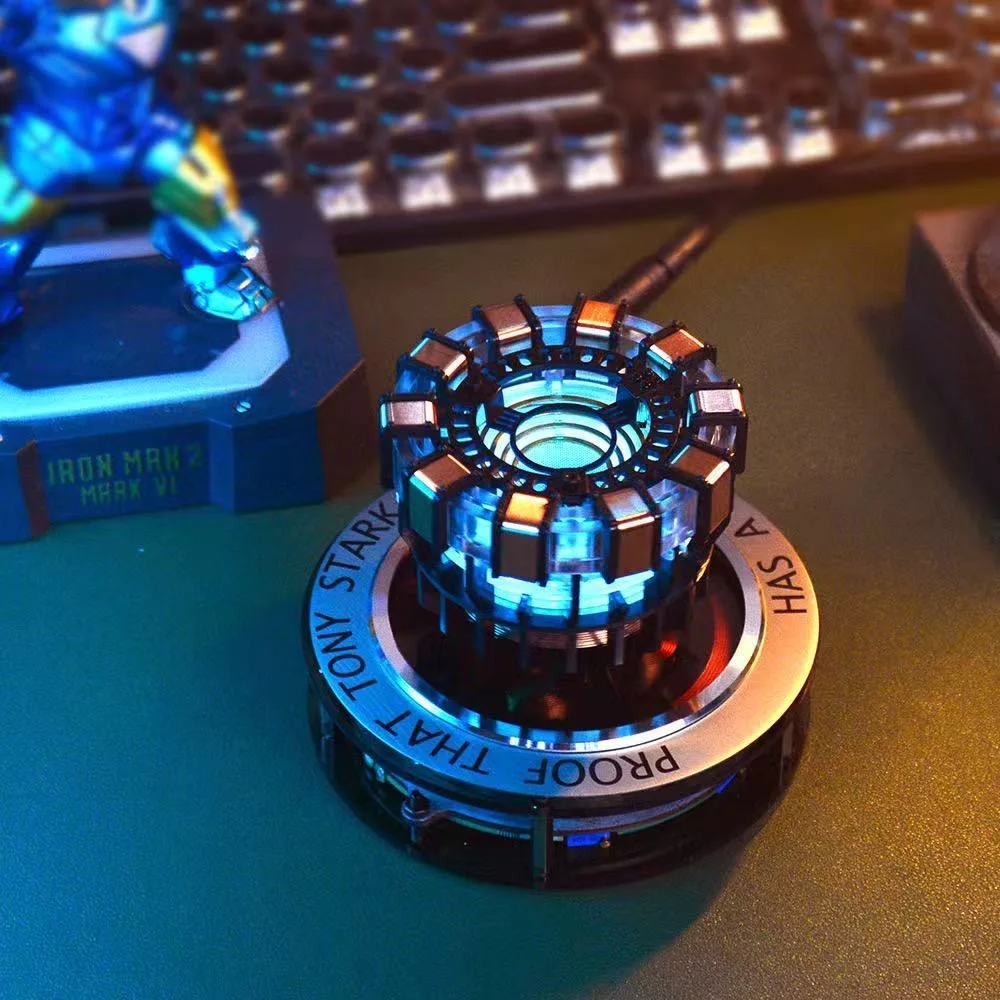 Magnetic Levitation Reactor Module with LED Light, Simulated Dynamic Floating Display Stand for DIY Tech Decor