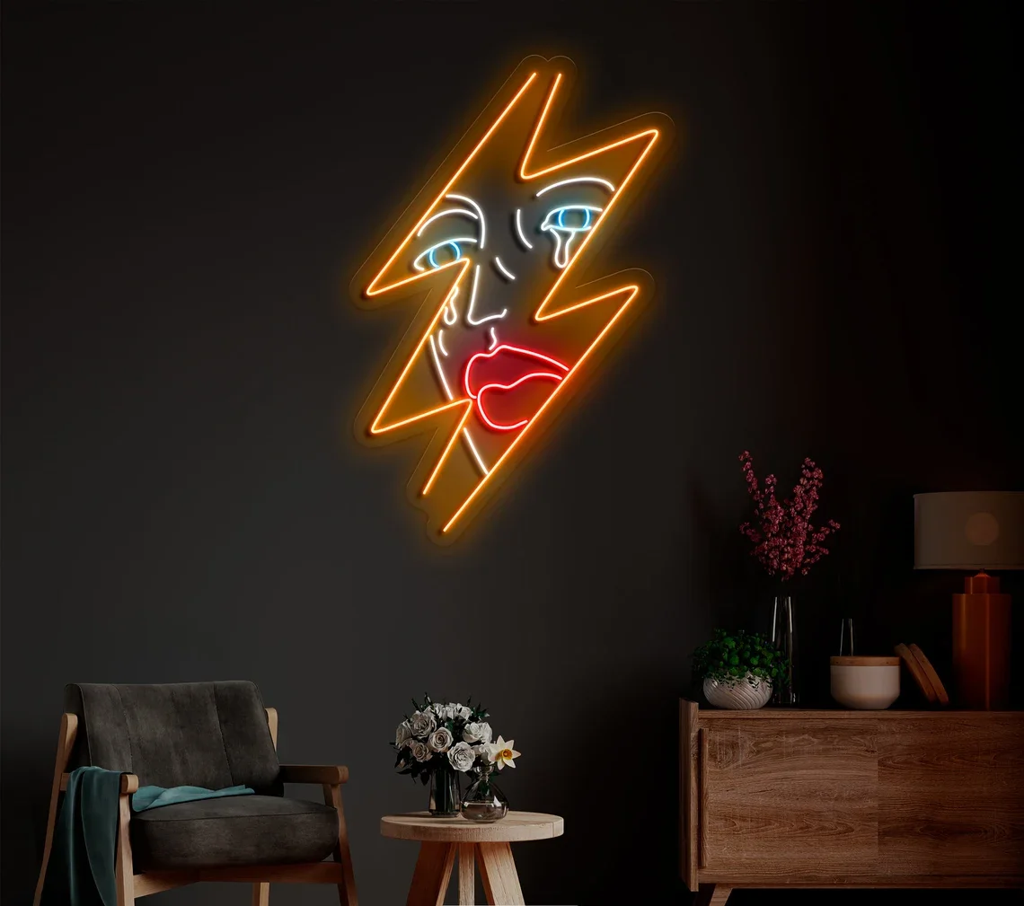 Face Neon Lights Lightning Face Office Room Corridor Logoled Lights Night Lights Animation Signs KTV DecorativeSigns