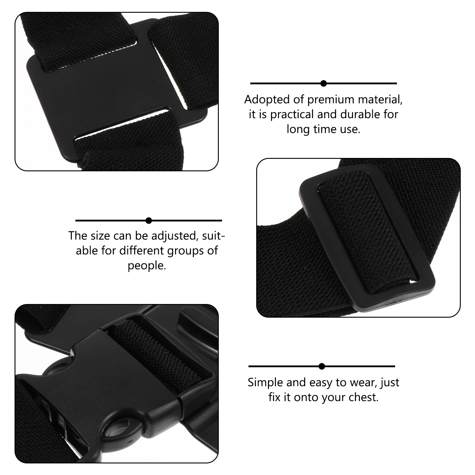 

Adjustable Camera Harness Chest Harness Wide Elastic Band Multi-Purpose Secure Strap for Outdoor Sports Camping and Camera