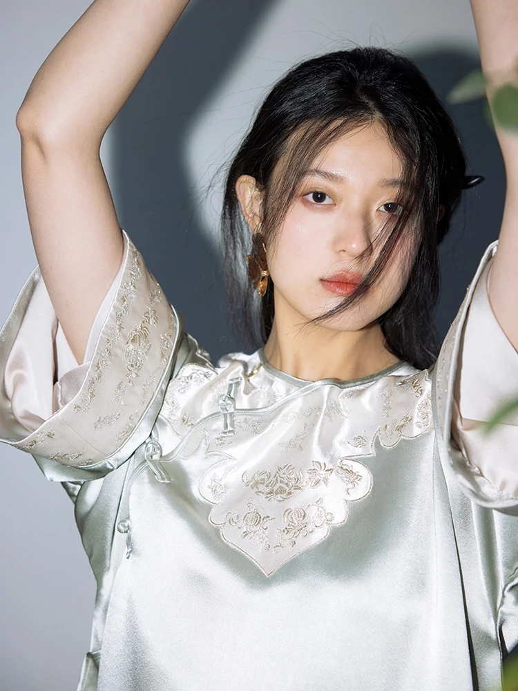 

Изысканная тяжелая вышивка, новая цельная китайская юбка-труба с облаком oulder Sve в стиле пэчворк, прямая юбка с разрезом по бокам