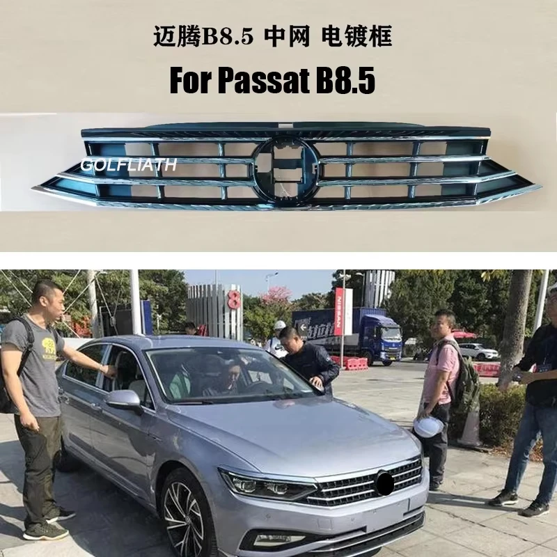 For 2020+ Volkswagen Passat B8.5 Sedan/Alltrack/Variant Front Grill Bumper Grille Chrome Black