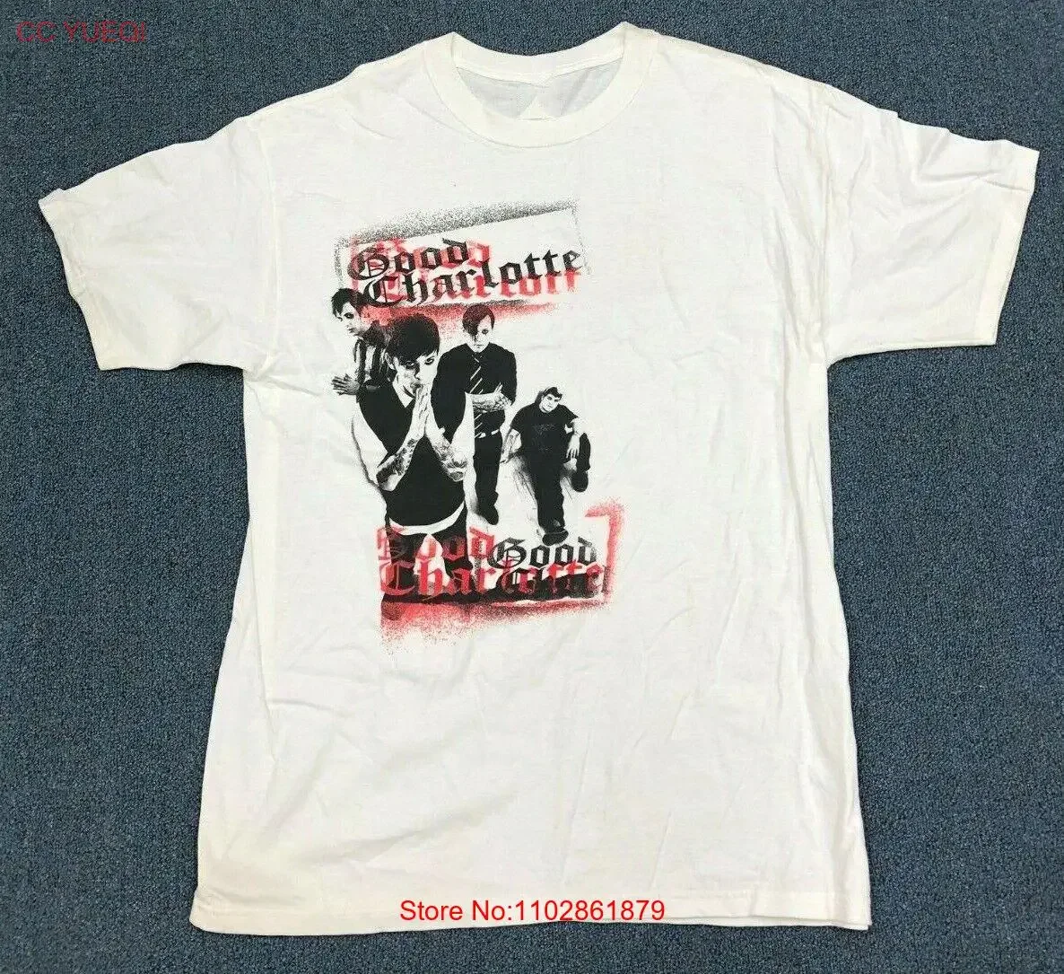 VTG Good Charlotte ConcerT футболка белая мужская S 5XL винтажная стираная модная универсальная мужская удобная стильная повседневная футболка