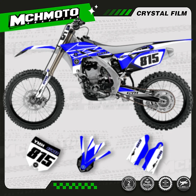 

MCHMFG для YAMAHA YZF250 YZ250F 2010 2011 2012 2013, мотоциклетные графические наклейки, наборы наклеек, номер, имя, заказ