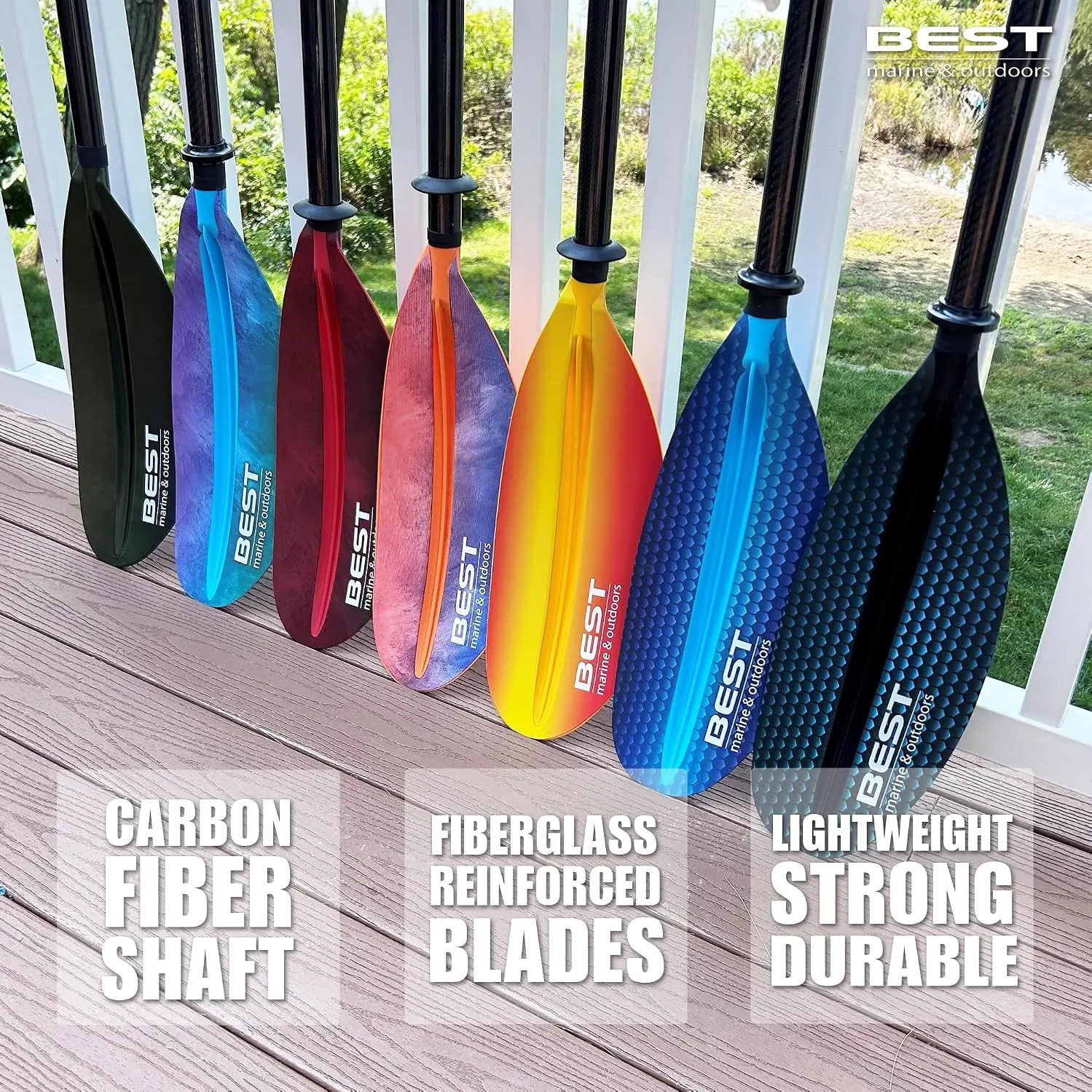 Carbon-Kajak-Paddel, 2-teilig, – Kayak Paddle Carbon 2 Piece Bewertung und Preis